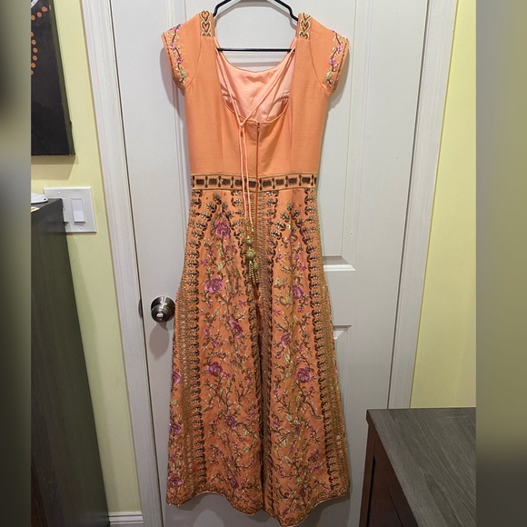 Peach Indian style jumpsuit with pockets - Picture 3 of 3